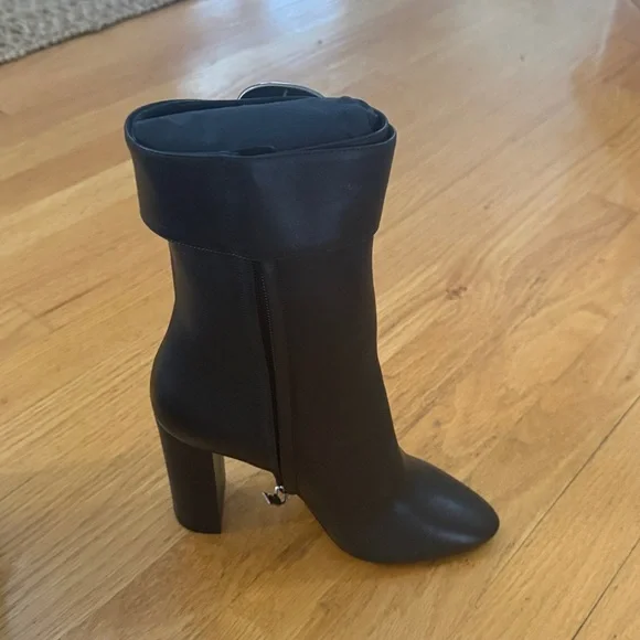 Yves Saint Laurent Joplin 105 Boots Booties Nero Baby Horse Block Heel Black - Picture 5 of 15